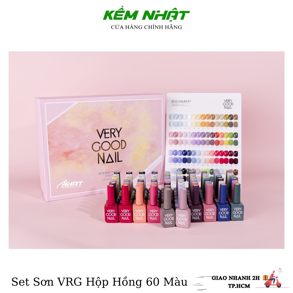 Set Very Good Nail 60 Màu Hộp Hồng