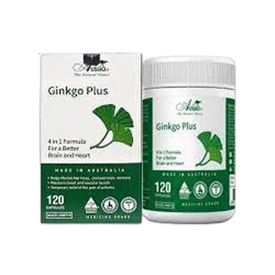 Aussia Ginkgo Plus - Viên uống hỗ trợ hoạt huyết & cải thiện trí nhớ