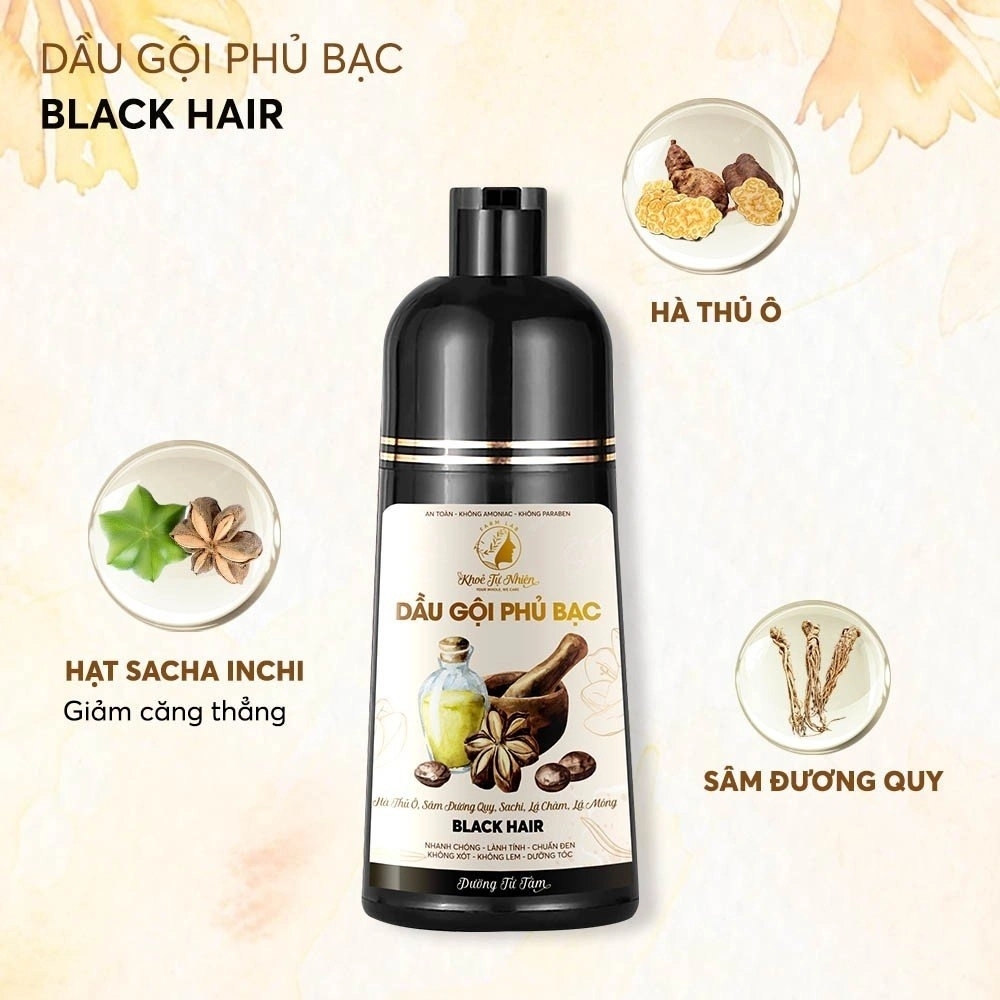 Dầu gội phủ bạc Khoẻ Tự Nhiên BLACK HAIR 400ml