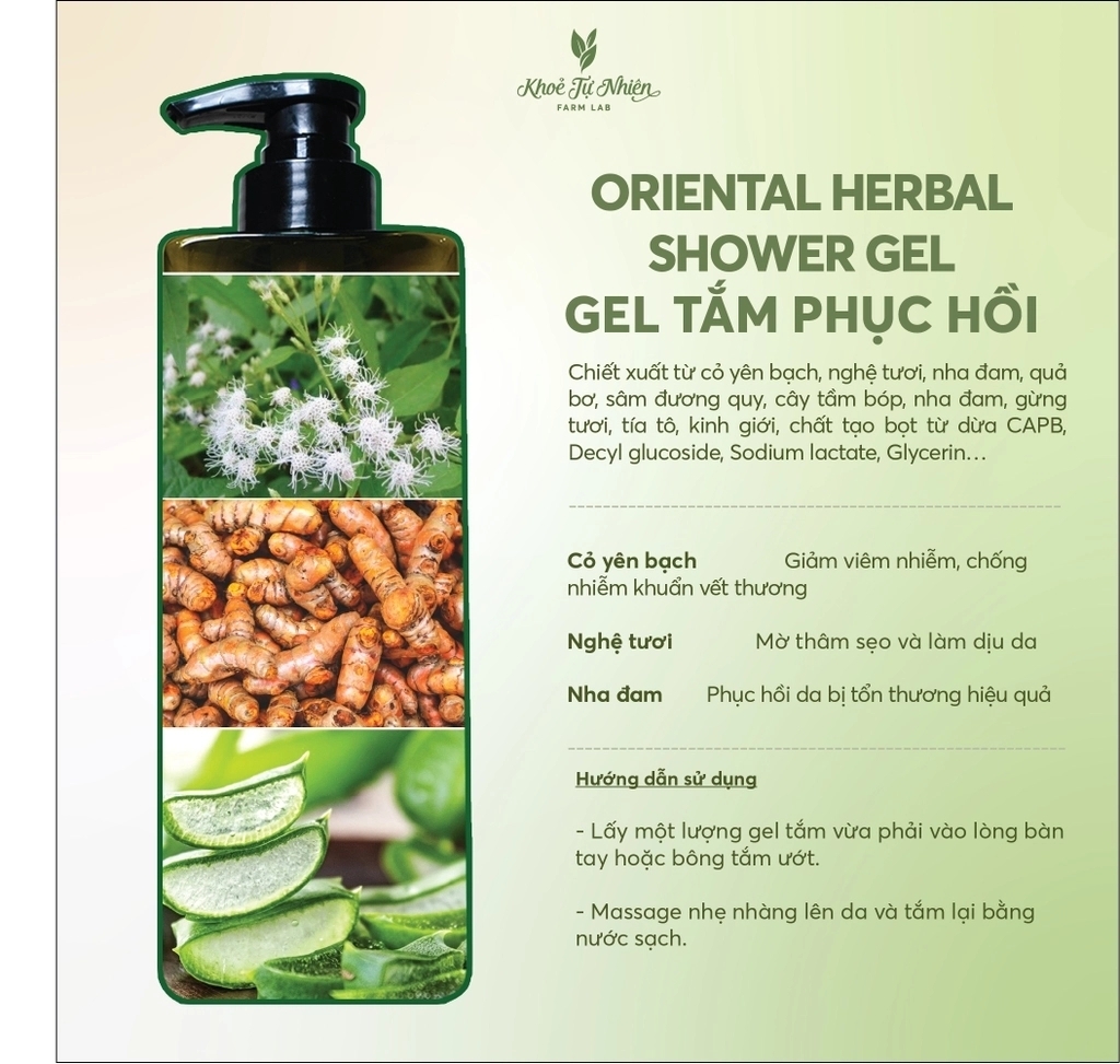 ORIENTAL HERBAL SHOWER GEL - Gel tắm phục hồi thư giãn