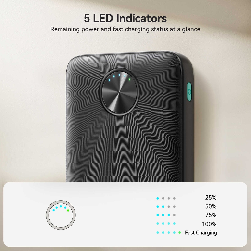 Sạc dự phòng Joyroom PBF15 sạc nhanh 22.5W Digital Display Fast Charging Power Bank dùng cho điện thoại iPhone, Samsung