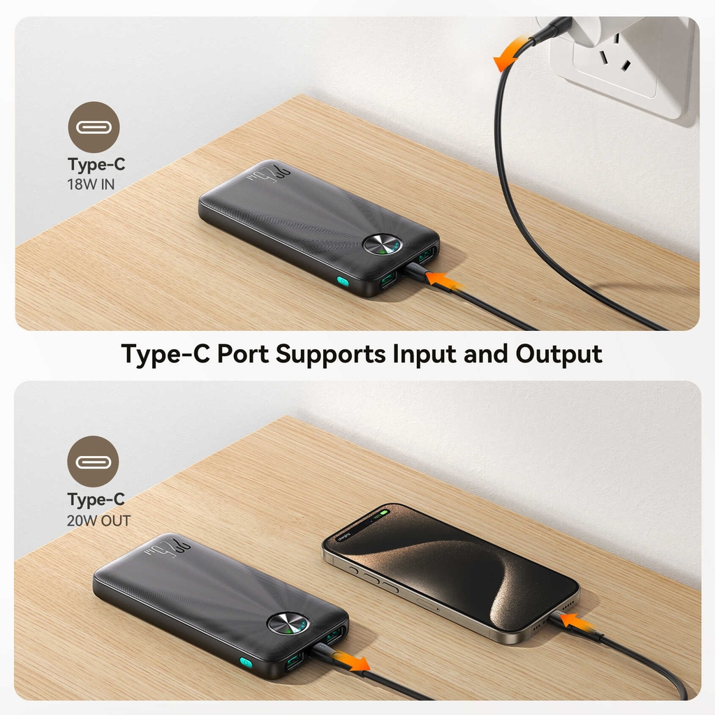 Sạc dự phòng Joyroom PBF15 sạc nhanh 22.5W Digital Display Fast Charging Power Bank dùng cho điện thoại iPhone, Samsung