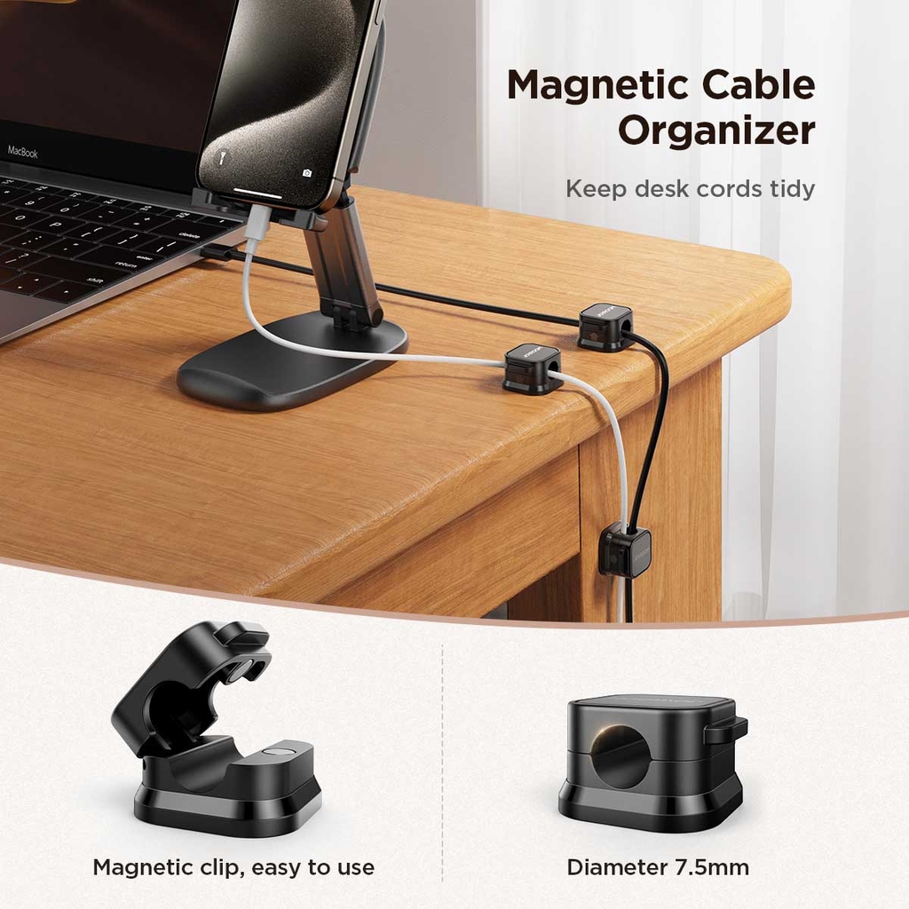 Bộ cố định dây Joyroom ZS368 nam châm Magnetic Cable Organizer bộ 3 cái
