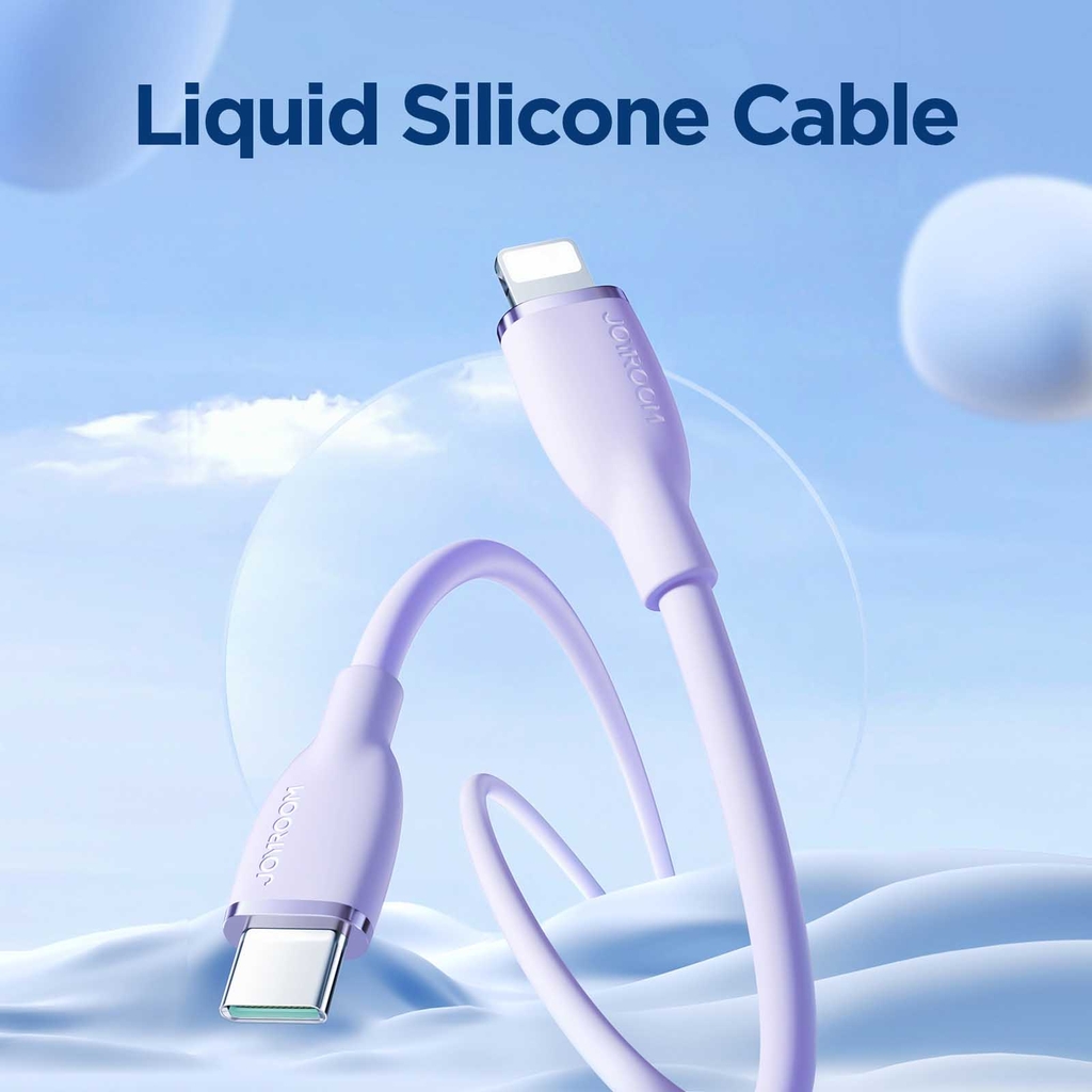 Cáp sạc Joyroom 30W SA29 Colorful Series Liquid Silicone Type C to Lightning dùng cho iPhone 14, Samsung thiết kế độc đáo dây nhựa màu sắc năng động
