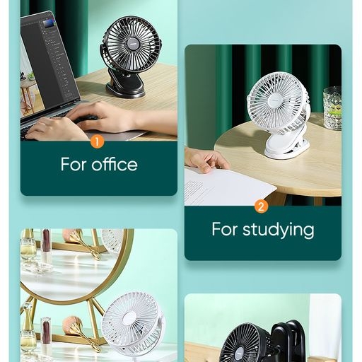 Quạt tích điện Joyroom di động CY363 CheerSummer series clip fan 3000mAh