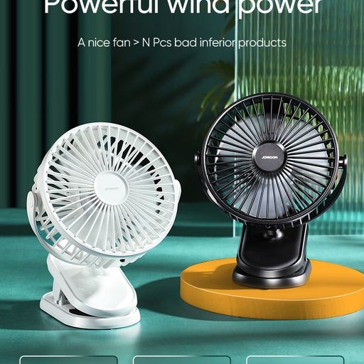 Quạt tích điện Joyroom di động JR-CY363 CheerSummer series clip fan（2000mAh）- Black