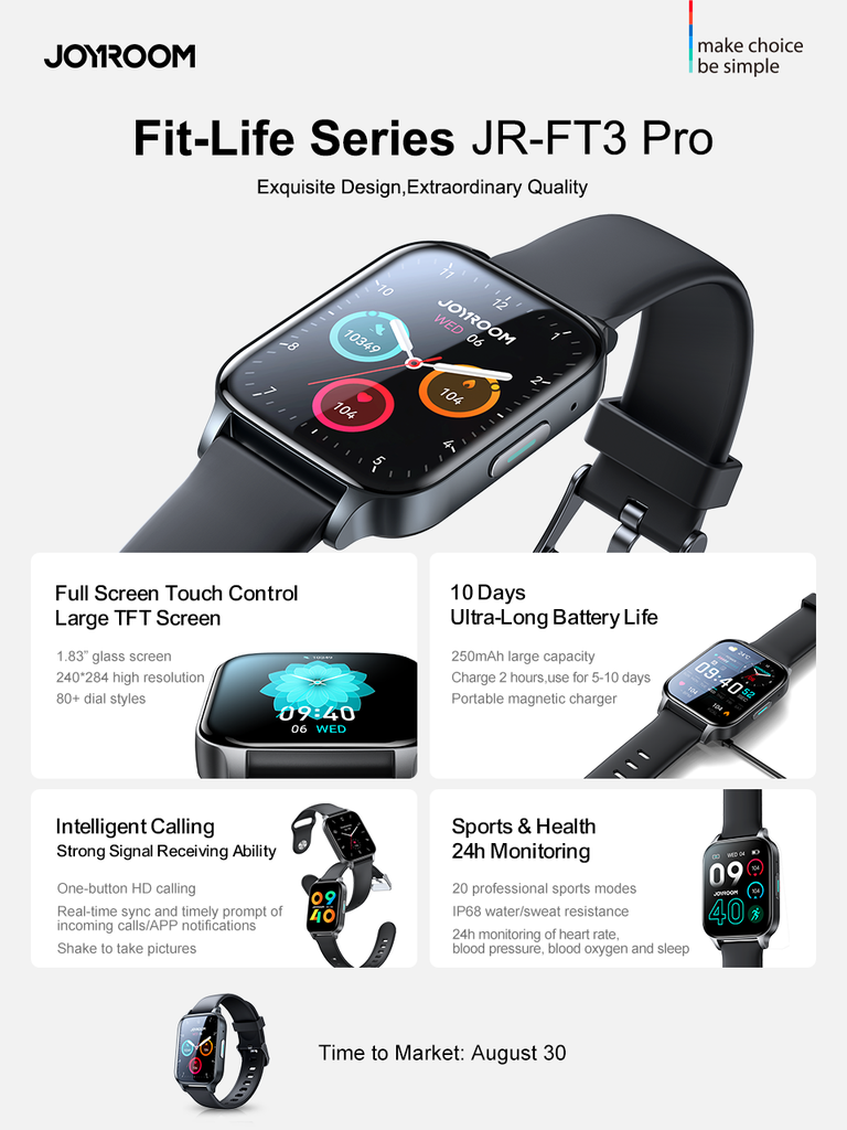 Đồng hồ thông minh Joyroom Fit Life FT3 Smart Watch