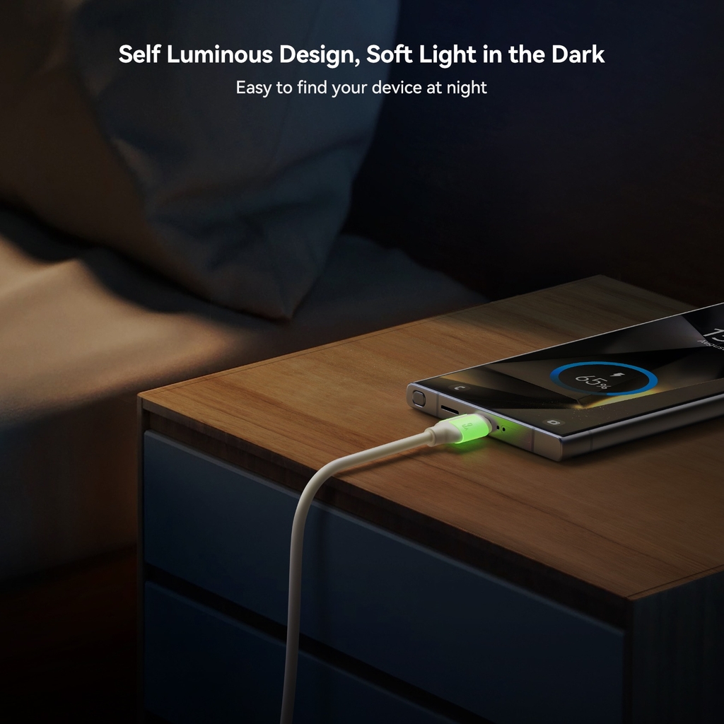 Cáp sạc Joyroom A53 Fluorescent A53 sạc nhanh 60W truyền dữ liệu C to C dùng cho iPhone, iPad