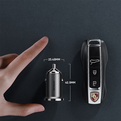 Tẩu sạc nhanh Joyroom A48 3.1A 2 cổng sạc ring-pull fast car charger