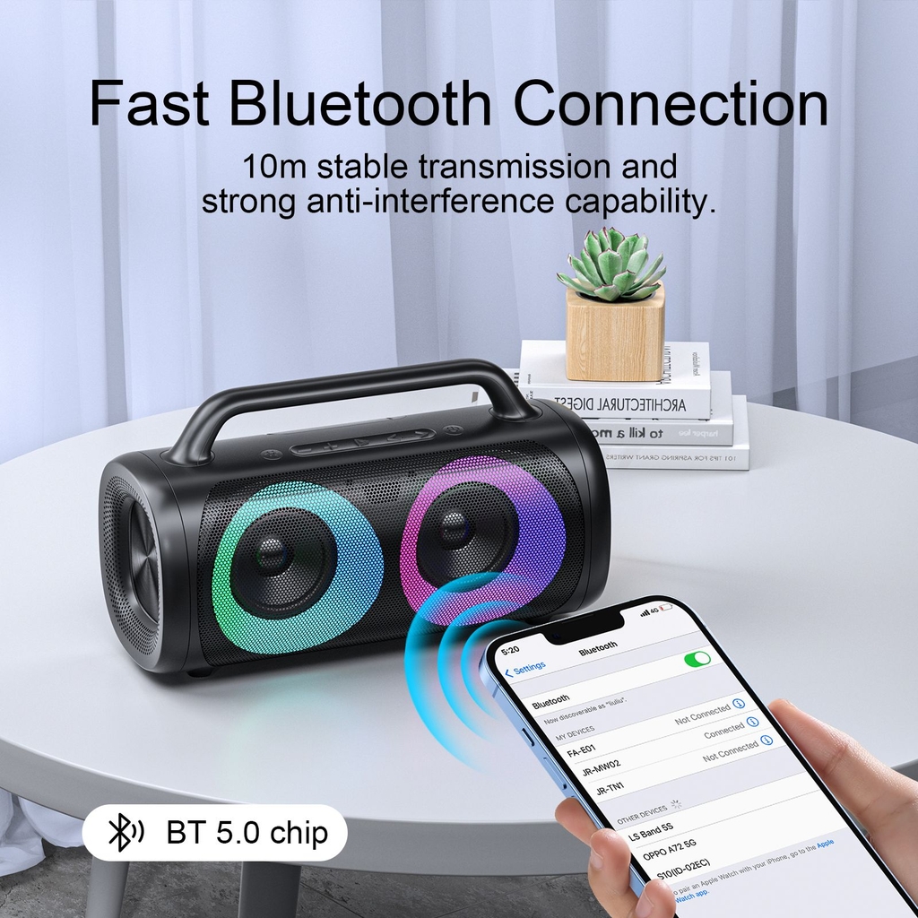 Loa bluetooth không dây 40W Joyroom MW02 đèn RGB hát karaoke