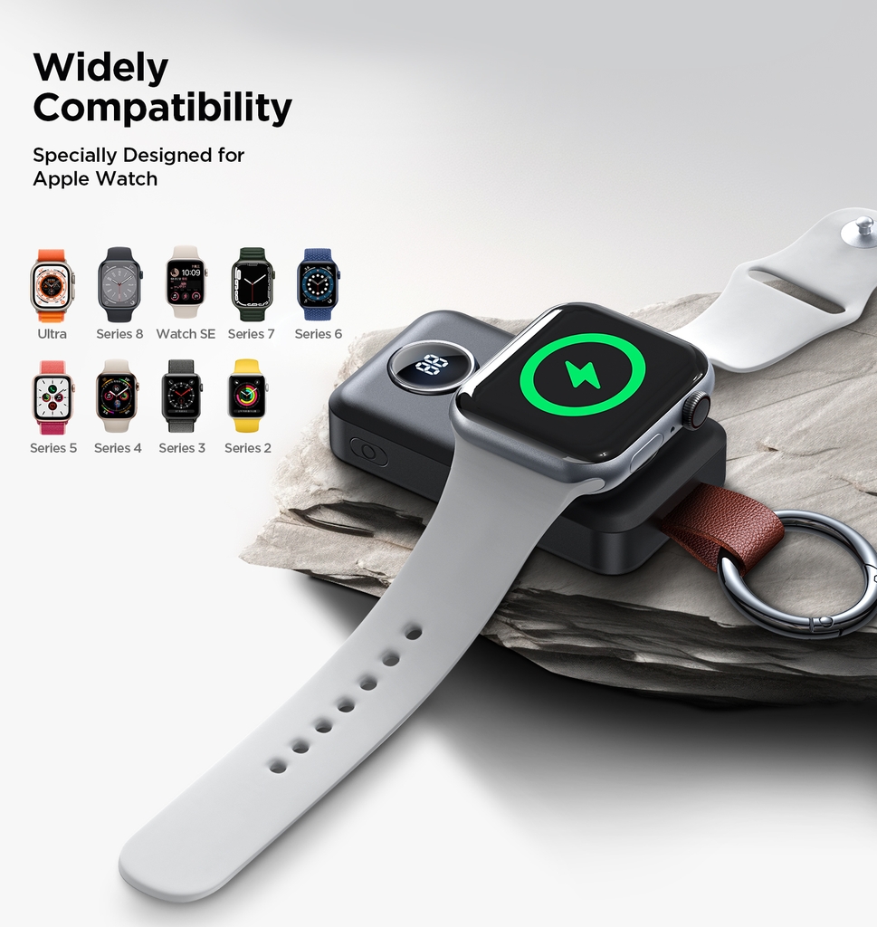 Sạc dự phòng Joyroom WQW01 không dây Portable Watch Wireless Charger dùng cho Apple Watch, đồng hồ thông minh dung lượng 2000mAh