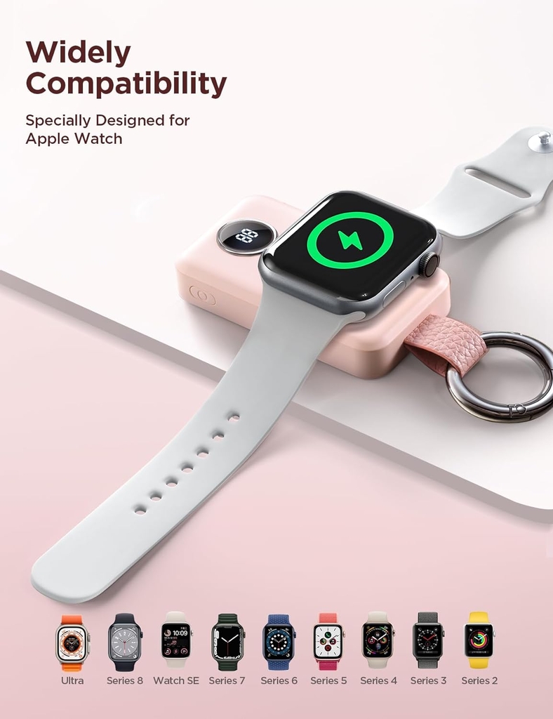 Sạc dự phòng Joyroom WQW01 không dây Portable Watch Wireless Charger dùng cho Apple Watch, đồng hồ thông minh dung lượng 2000mAh