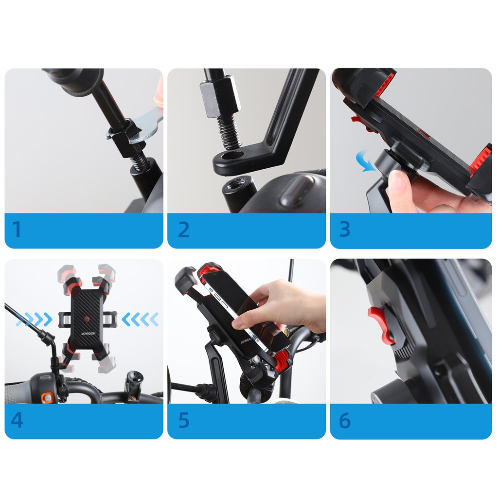 Giá đỡ điện thoại Joyroom ZS288 dùng cho xe máy đi phượt Motorcycle Phone Mount