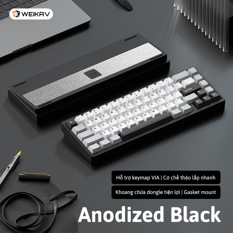 Lucky65 V2 - Kit bàn phím cơ nhôm CNC 3 mode