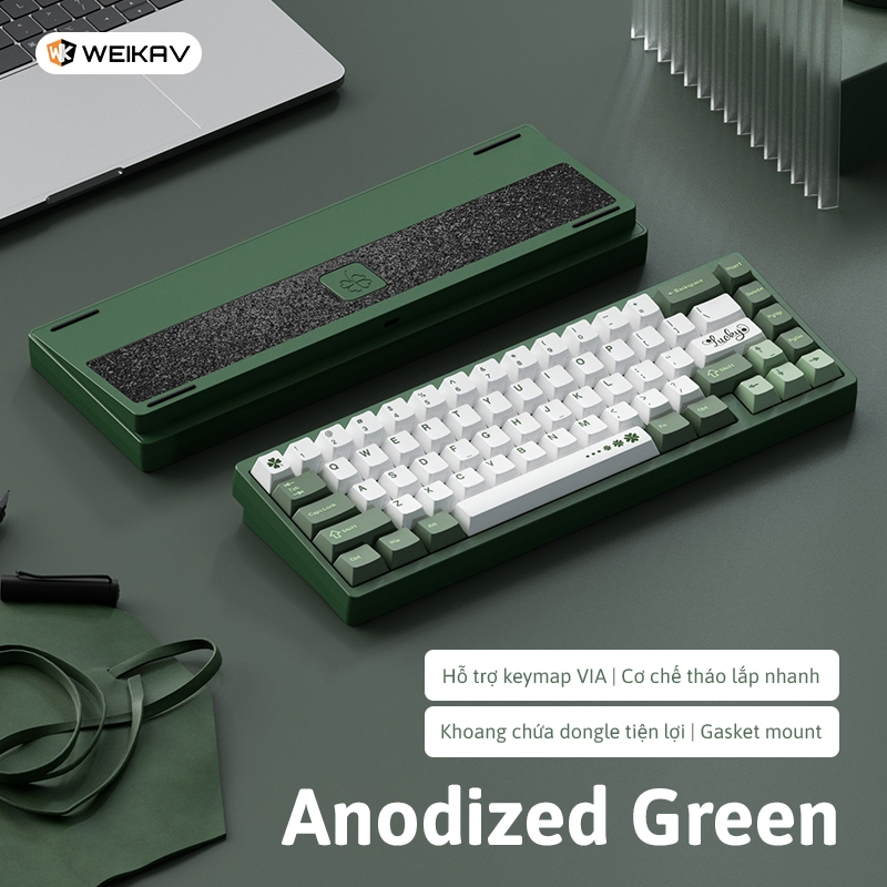 Lucky65 V2 - Kit bàn phím cơ nhôm CNC 3 mode