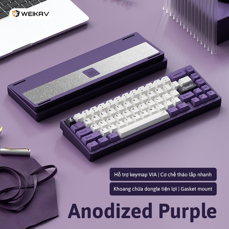 Lucky65 V2 - Kit bàn phím cơ nhôm CNC 3 mode