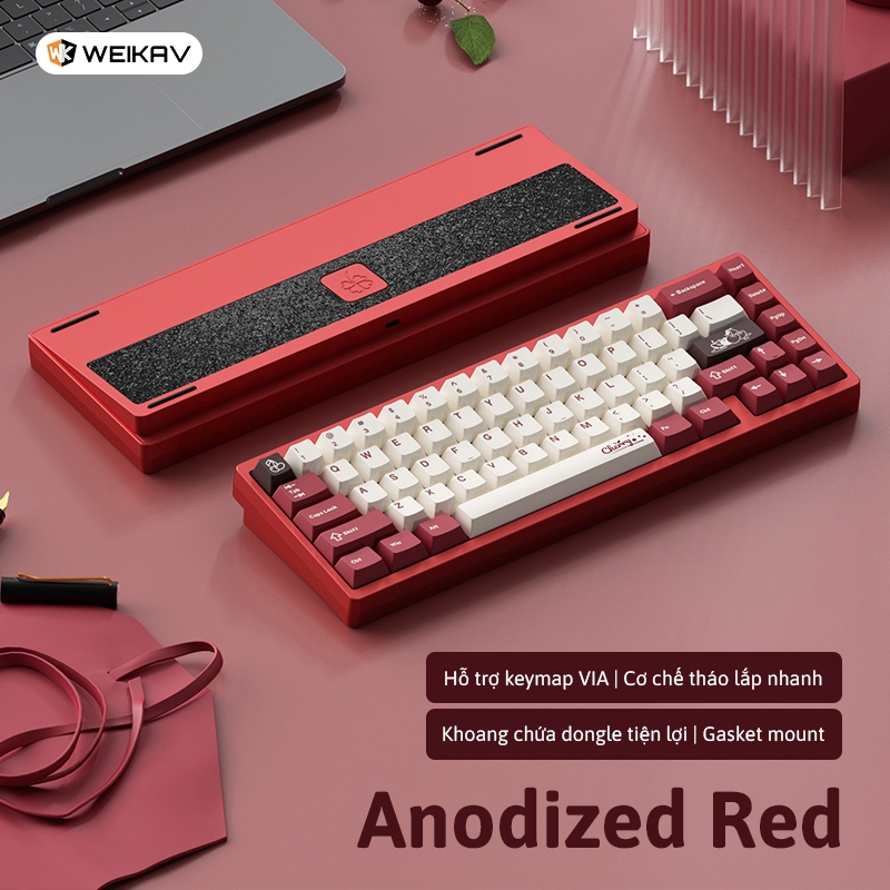 Lucky65 V2 - Kit bàn phím cơ nhôm CNC 3 mode