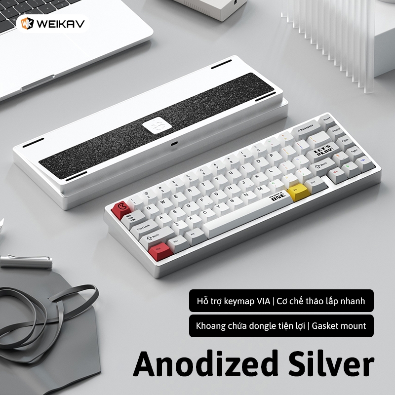 Lucky65 V2 - Kit bàn phím cơ nhôm CNC 3 mode