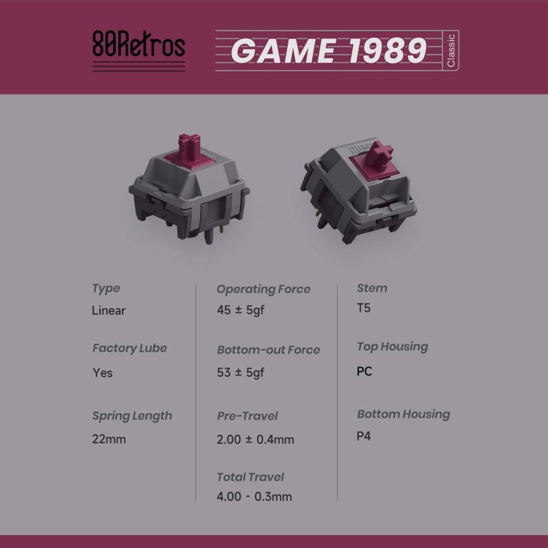 80Retros x HMX Film switch - FJ400 / KD200 / Game 1989 / Joker / Xmas