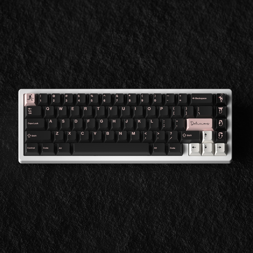 Bộ keycap JKDK Black Pink Magic Cat (Cherry / PBT Dyesub)