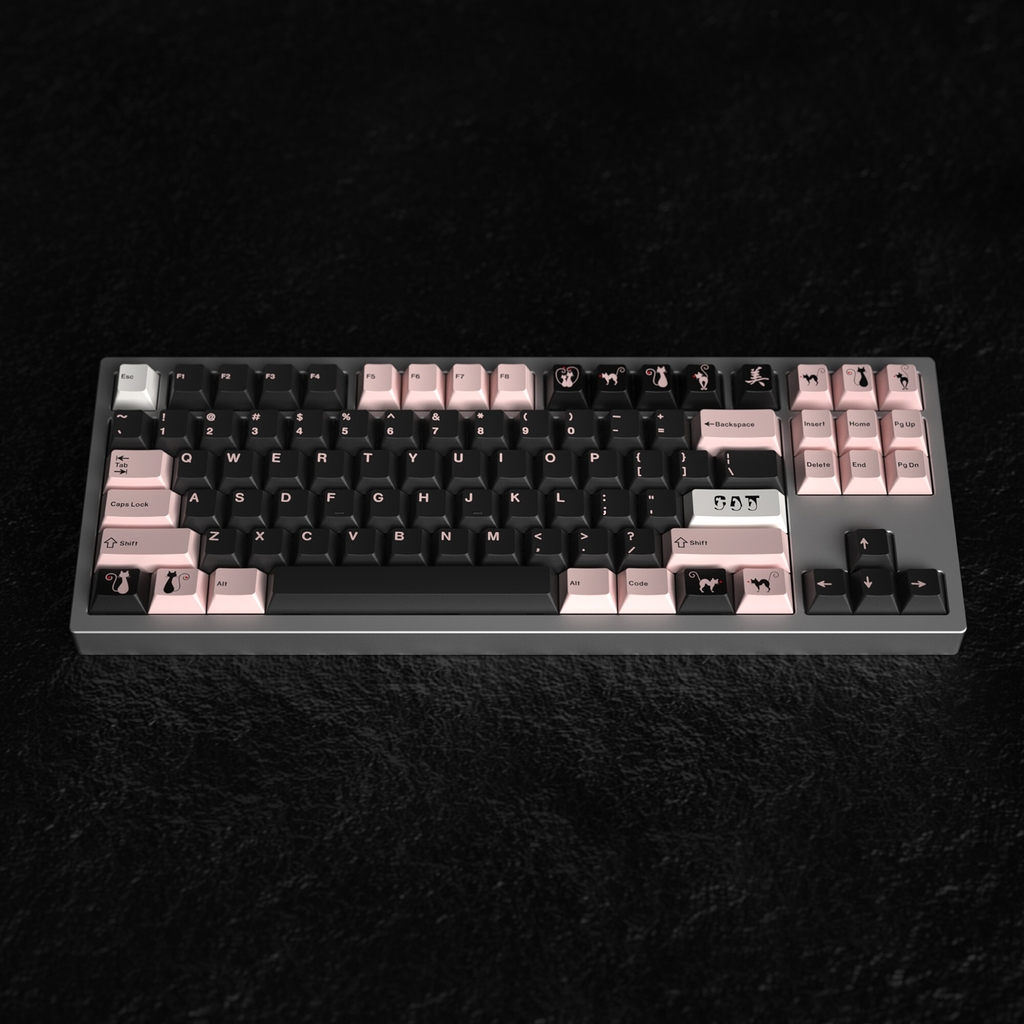 Bộ keycap JKDK Black Pink Magic Cat (Cherry / PBT Dyesub)