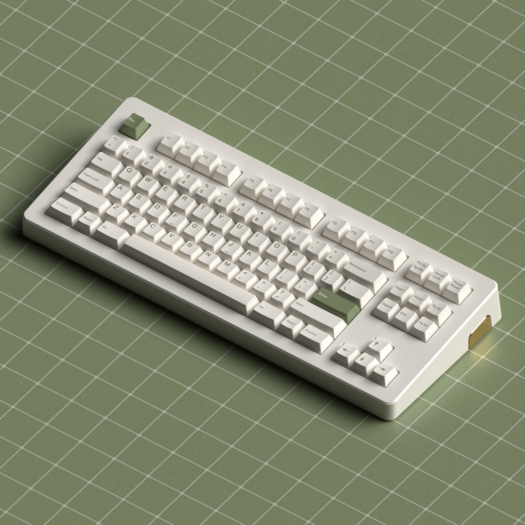 Bộ keycap JKDK Green on White (Cherry / PBT Dyesub / 131 nút)