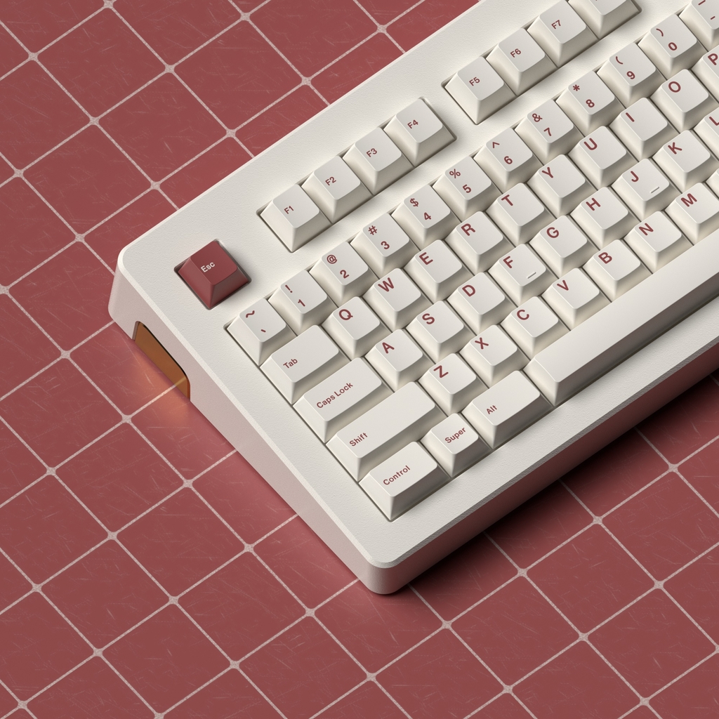 Bộ keycap JKDK Red on White (Cherry / PBT Dyesub / 131 nút)