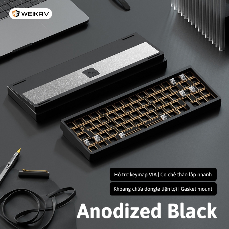 Lucky65 V2 - Kit bàn phím cơ nhôm CNC 3 mode