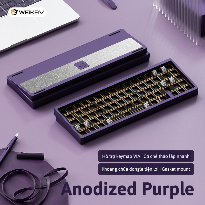Lucky65 V2 - Kit bàn phím cơ nhôm CNC 3 mode