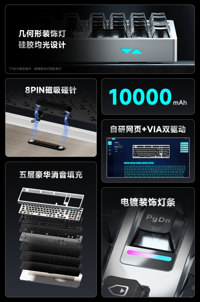 Bàn phím Weikav Max102 - Bàn phím nhôm 3 mode