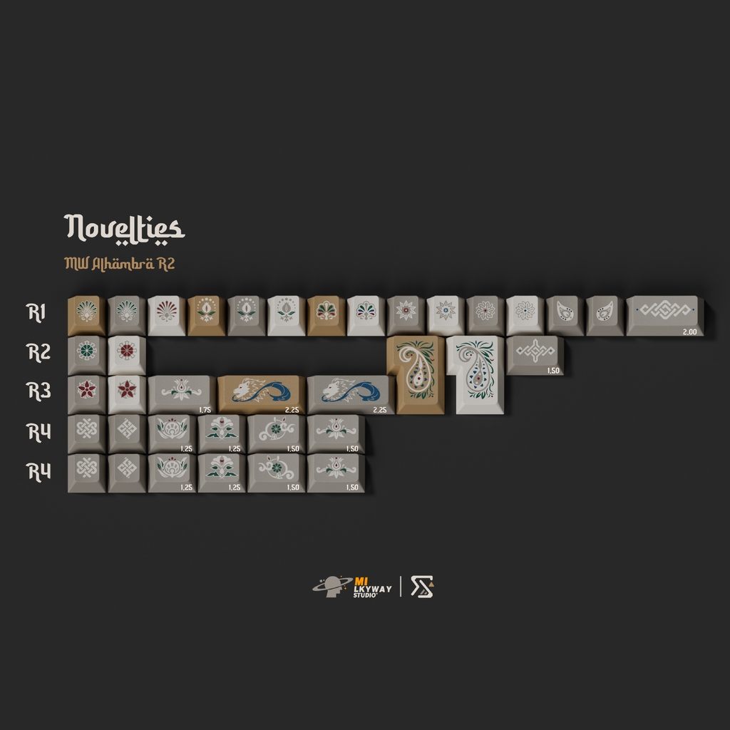 Bộ keycap MW Alhambra R2 (Cherry profile / PBT Double-shot)