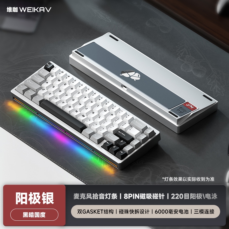 Nut65 - Kit bàn phím cơ nhôm 3 mode LED RGB