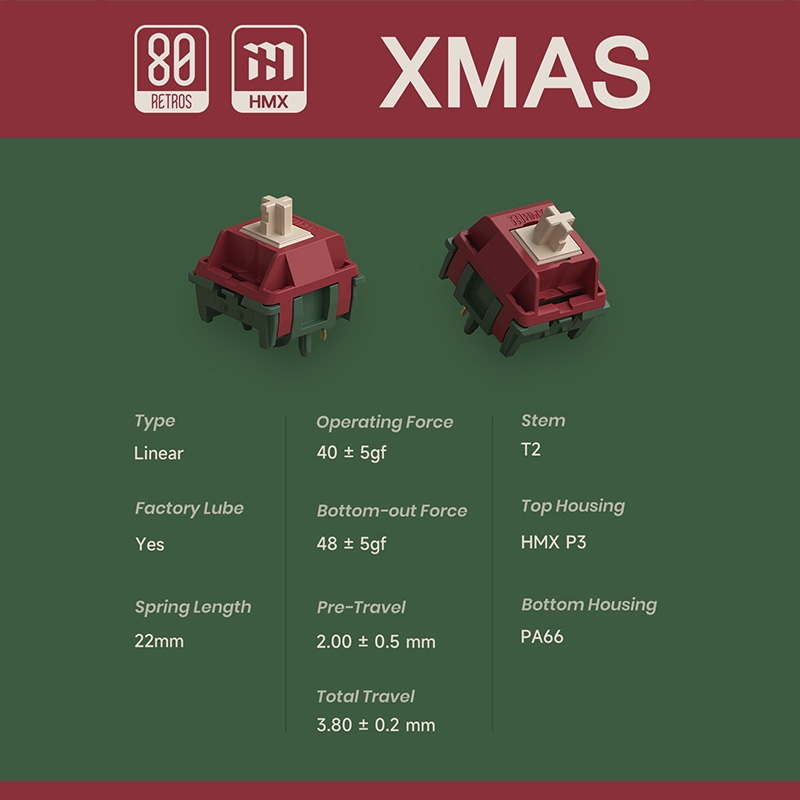 80Retros x HMX Film switch - FJ400 / KD200 / Game 1989 / Joker / Xmas