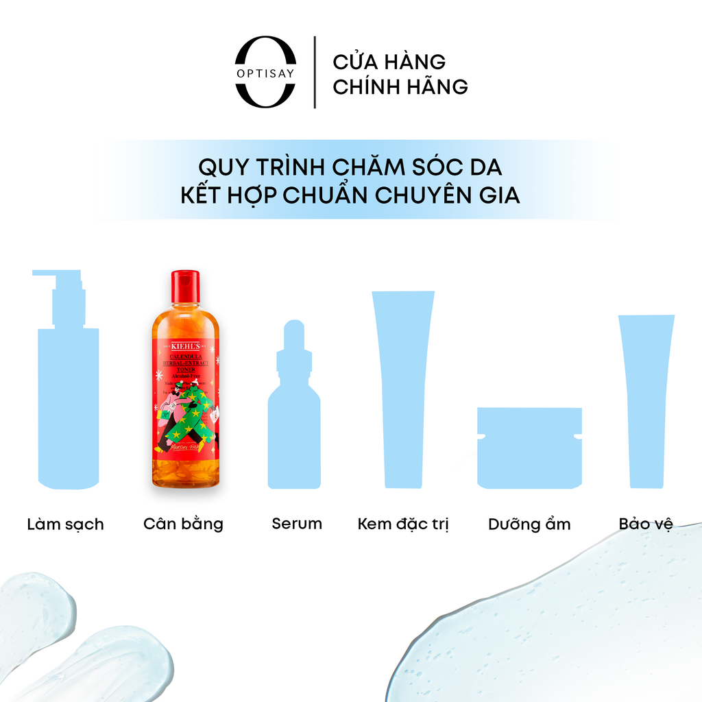 [Phiên bản giới hạn] Nước Cân Bằng Kiehl’s Hoa Cúc Calendula Herbal Extract Alcohol-Free Toner 500ml cho da thường tới da dầu