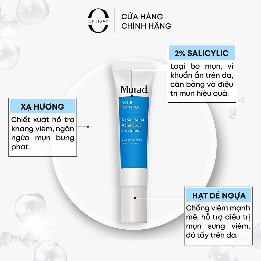 [MURAD] COMBO SỮA RỬA MẶT & GEL CHẤM GIẢM MỤN CẤP TỐC