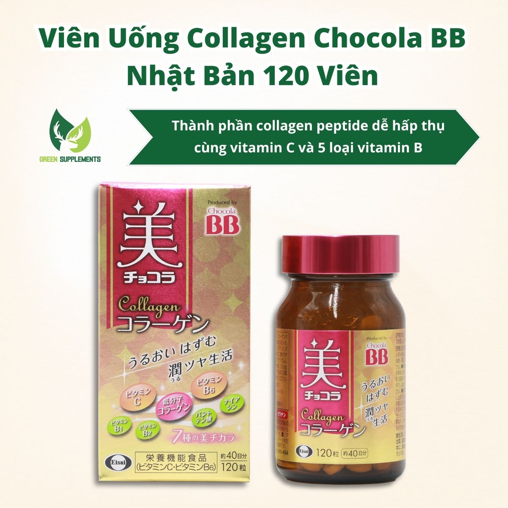 Viên Uống Collagen Chocola BB Nhật Bản 120 Viên