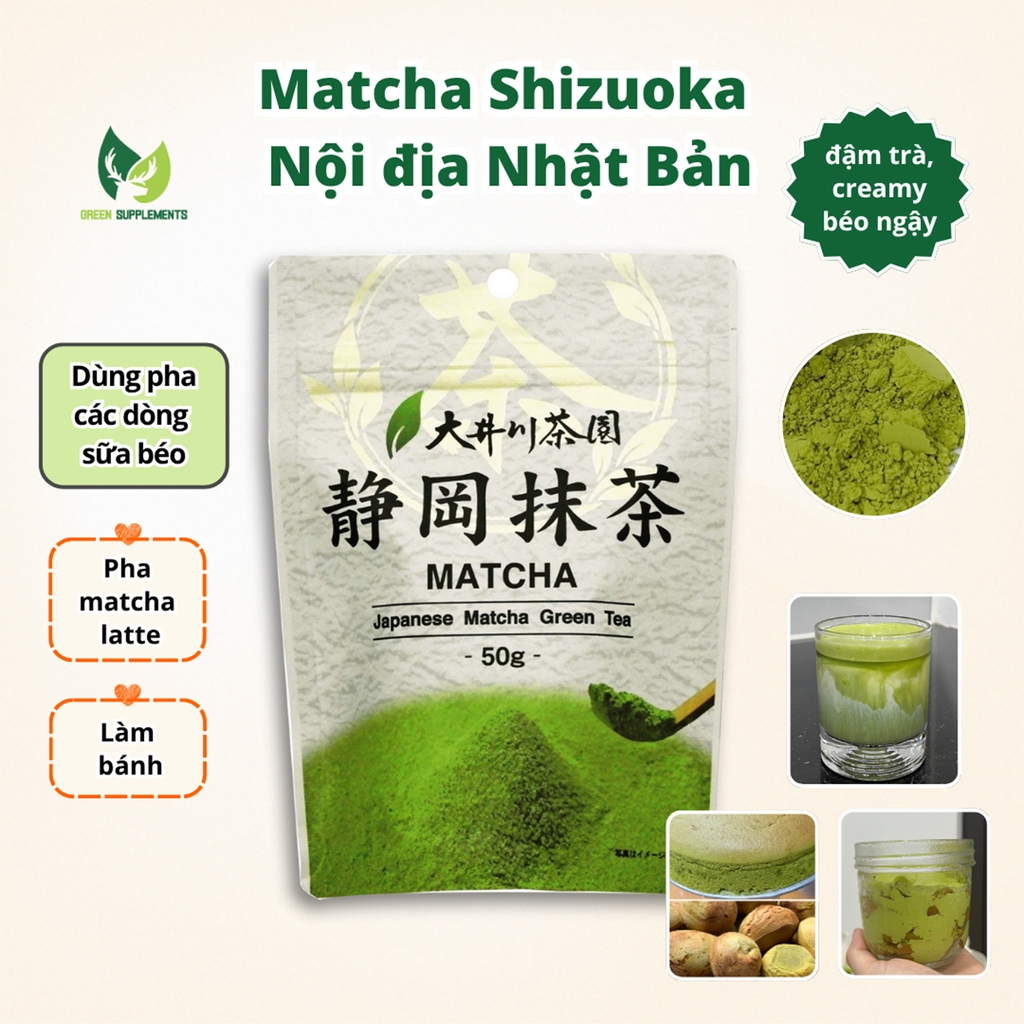 Bột Matcha Shizuoka Nhật Bản Gói 50g