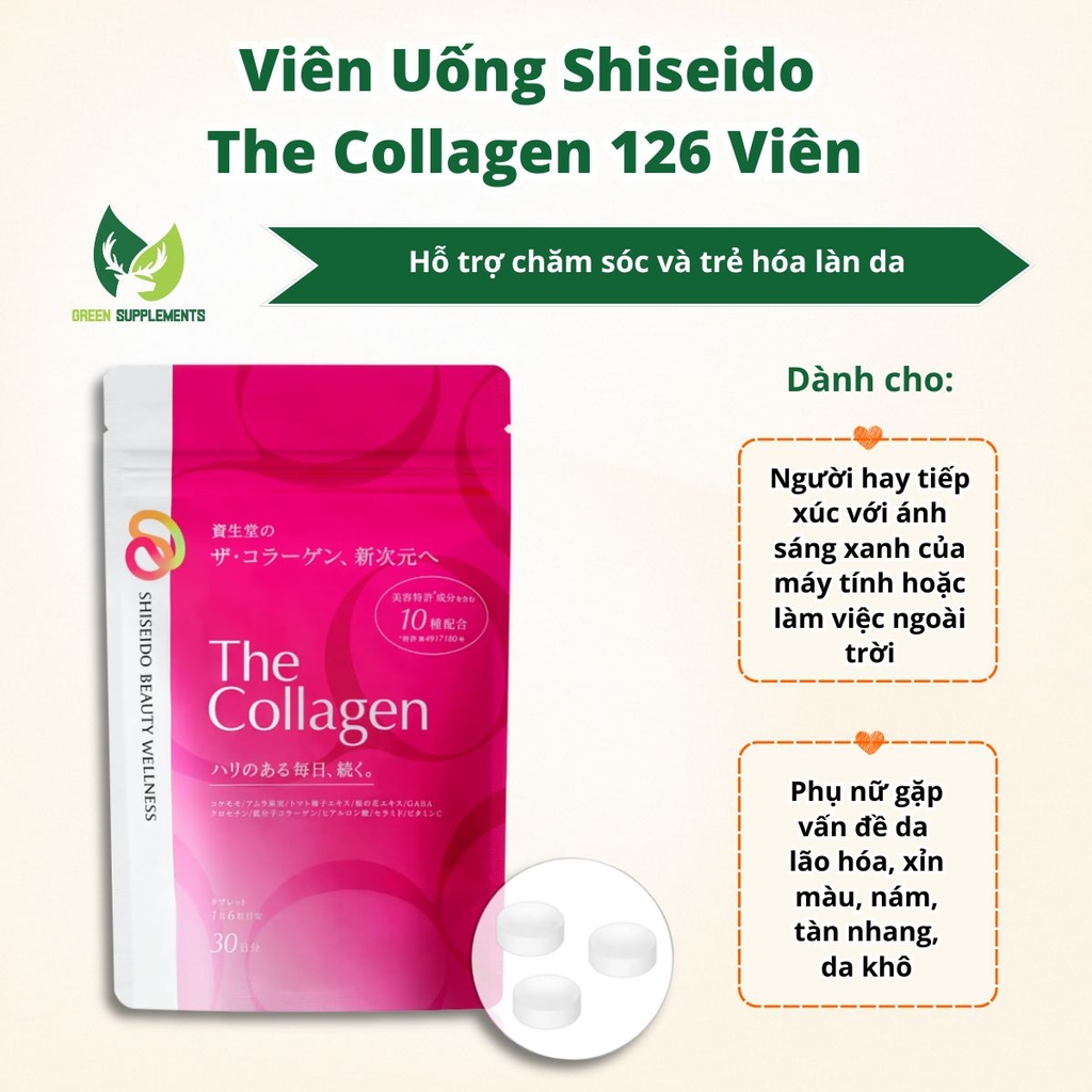 Viên Uống Shiseido The Collagen 126 Viên