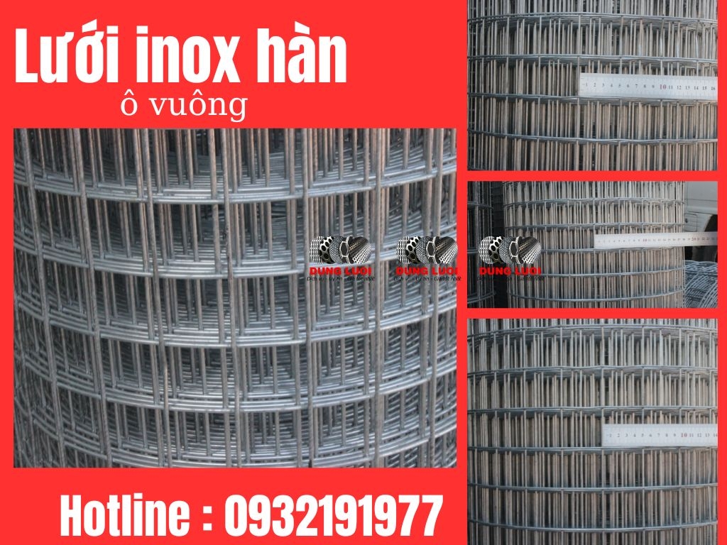 Lưới inox hàn ô vuông