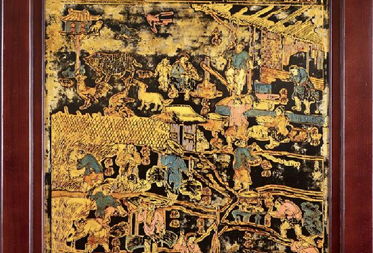 TRANH SƠN MÀI CANH NÔNG CHI ĐỒ