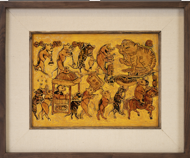 TRANH SƠN MÀI ĐÁM CƯỚI CHUỘT