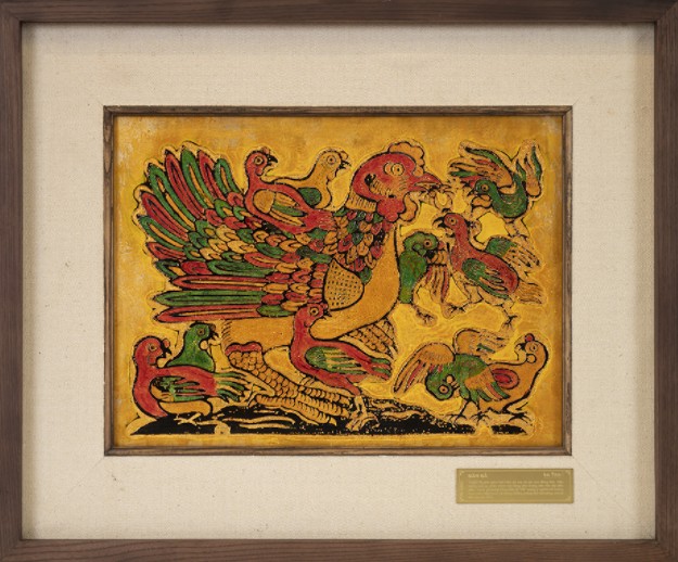 TRANH SƠN MÀI ĐÀN GÀ