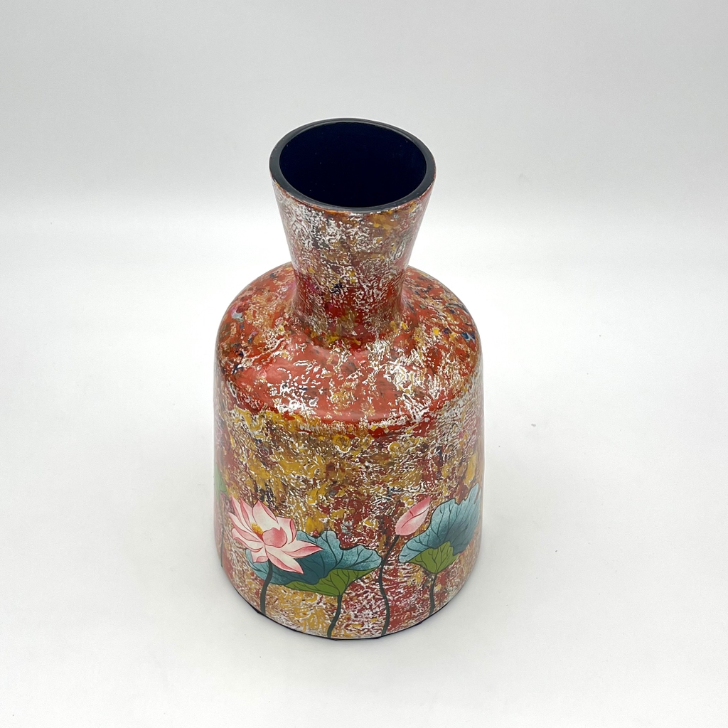 SƠN MÀI MỸ NGHỆ - LỌ HOA MÀI DA THỦ CÔNG