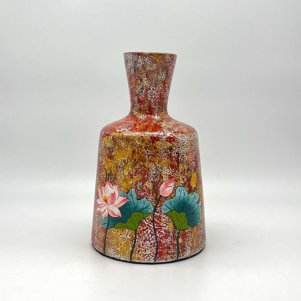 SƠN MÀI MỸ NGHỆ - LỌ HOA MÀI DA THỦ CÔNG