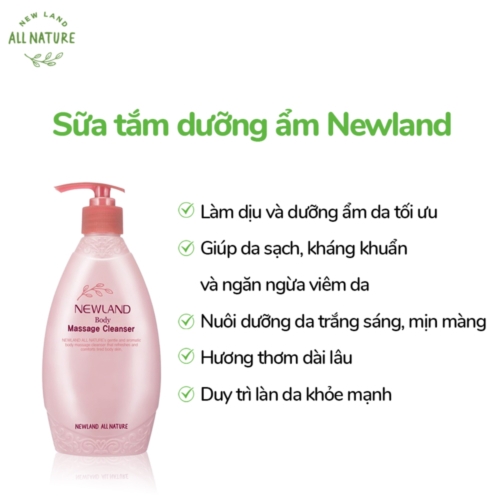 Sữa tắm dưỡng ẩm Newland Body Massage Cleanser