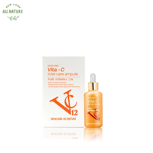 Hộp lẻ Tinh chất Vitamin C hỗ trợ dưỡng sáng, mờ thâm Newland Vita-C Total Care Ampule