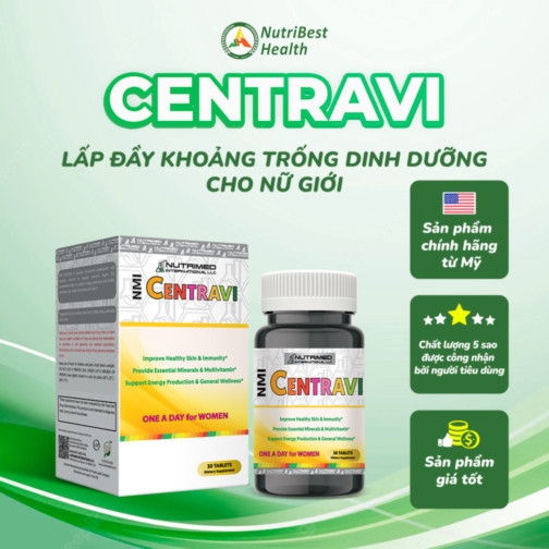 Thực phẩm bảo vệ sức khỏe NMI CENTRAVI Nutriway (30 viên) - Dành cho Nữ giới