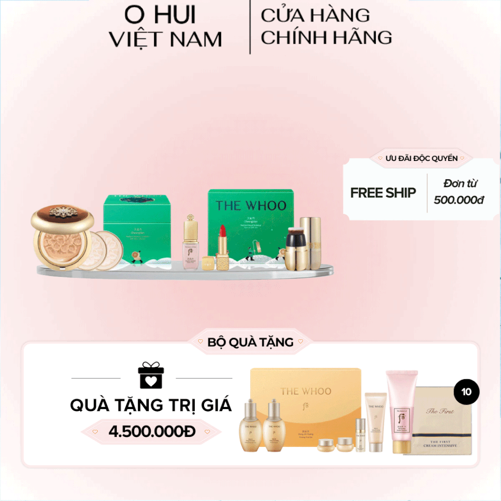 Bộ Trang Điểm Nền Whoo Cheongidan Radiant Special Set Holiday