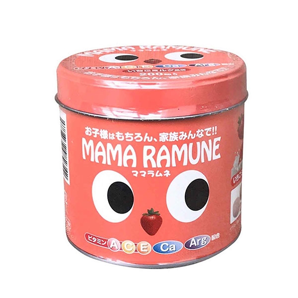 M&M- Kẹo Mama Ramune vitamin và canxi vị dâu 200v