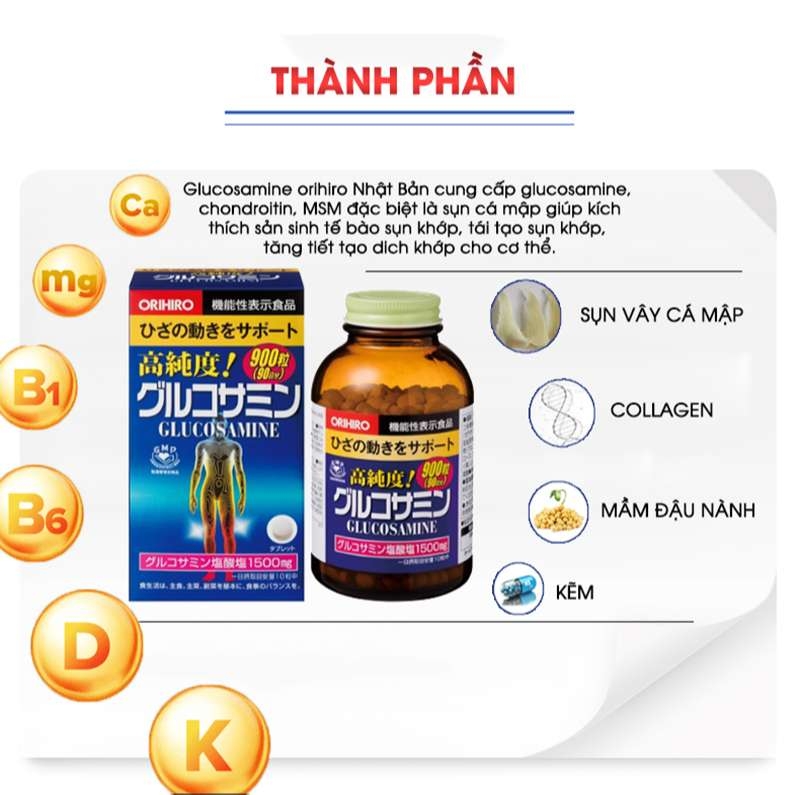 Viên uống Glucosamin bổ xương khớp 900v